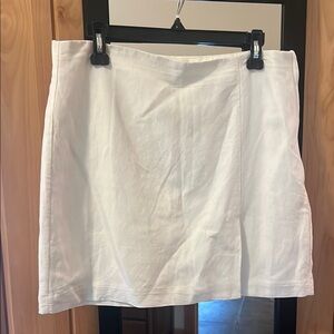 H&M Linen Blend White Skirt
